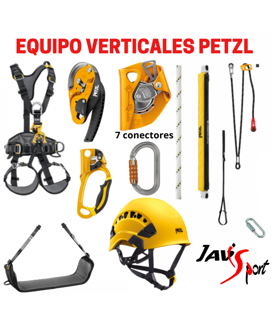 equipo completo de verticales petzl