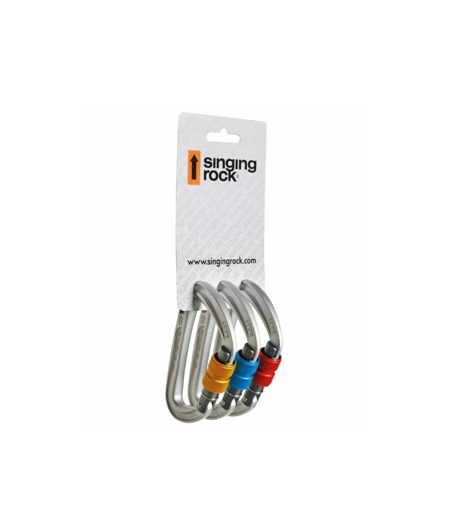 pack 3 mosqueton colt rosca singingrock