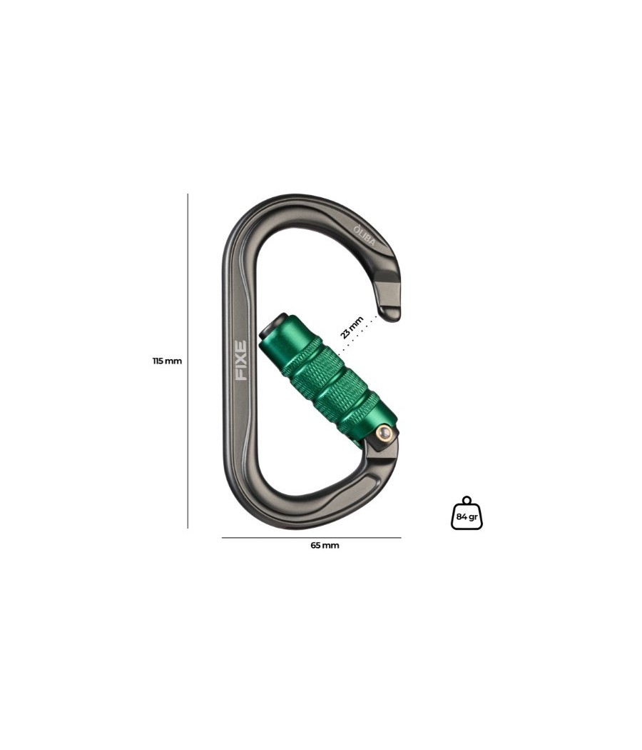 mosqueton oliba triple lock fixe